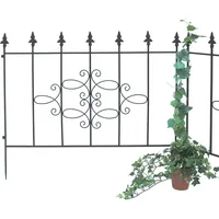 San Marco Steckzaun Perugia 20689 Rankhilfe Gitter aus Metall B-75 cm Kletterhilfe Zaun