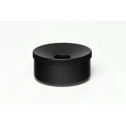 PROREGAL Robuster Tischascher | HxBxT 8x15,5x15,5cm | Stahl | Schwarz | Ascher Aschenbecher