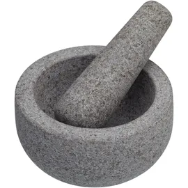 Master Class Mörser und Stößel-Set aus porenfreiem Granit 12 x 9 cm Grau