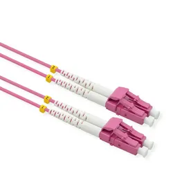 VALUE LWL-Kabel 50/125μm OM4, LC/LC, Low-Loss-Stecker, violett, 10 m