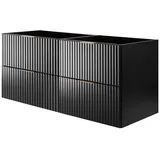 rodan fabryka mebli Waschbeckenunterschrank 120 x 57 x 46 cm Schwarz Matt