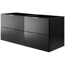 rodan fabryka mebli Waschbeckenunterschrank 120 x 57 x 46 cm Schwarz Matt
