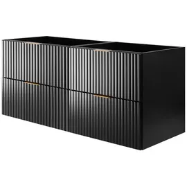 rodan fabryka mebli Waschbeckenunterschrank 120 x 57 x 46 cm Schwarz Matt