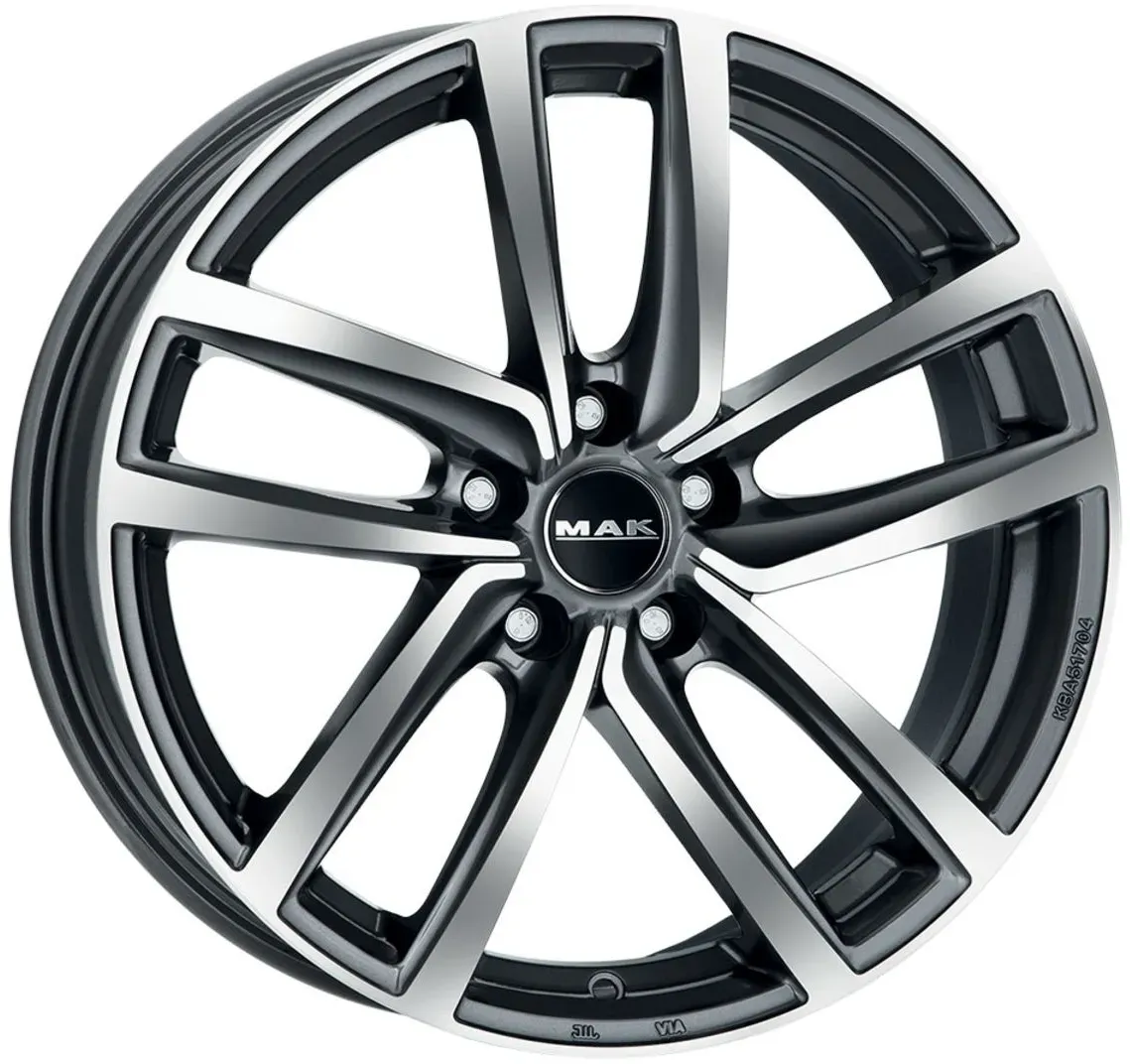 Llanta de aluminio de 18'' MAK Dresden 5x112 8J ET30, color Gun met-mirror face