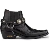 TruClothing.com Herrenstiefel Echtleder Braun Schwarz Krokodil Muster Cowboy Western Design - 44 EU