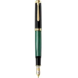 Pelikan Souverän M1000 Kolbenfüller schwarz/grün/gold B (breit)