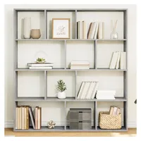 VidaXL Bücherregal Betongrau 132x29x141,5 cm Holzwerkstoff