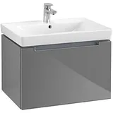 Villeroy & Boch Subway 2.0 Waschtischunterschrank A68810FP 63,7x42x45,4cm, 1 Auszug, Griff chrom, Glossy grey