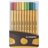 Stabilo Fineliner - STABILO point 88 ColorParade - 20er Tischset in anthrazit/orange - mit 20 verschiedenen Farben
