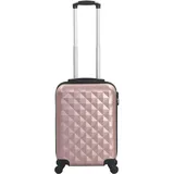 vidaXL Hartschalen-Trolley 4-Rollen Cabin 36 cm / 22 l roségold