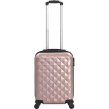 vidaXL Hartschalen-Trolley 4-Rollen Cabin 36 cm / 22 l roségold