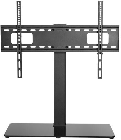 Slim 7g Compact TV stand with glass base for 37"-70" TVs Black 40 kg Up to 600 x 400 mm
