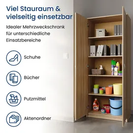 home collective Mehrzweckschrank 74 x 35 x 180 cm Beige