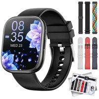 7 Armbänder & Geschenkbox Smartwatch Damen Herren, 1.83" HD Uhr damen mit Bluetooth-Anruf, Fitness Tracker, Pulsmesser, Schlafmonitor, Schrittzähler, IP68 Wasserdicht, 110+ Sportmodi für iOS Android