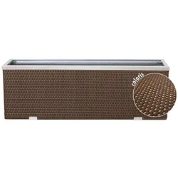Polyrattan Pflanzgefäß mit Aluminiumrahmen