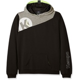 Kempa Unisex Kinder Core 2.0 Hoodie, Schwarz/Dark Grau Melange, 128