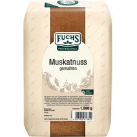 Fuchs Professional - Muskatnuss gemahlen | Ideales Gewürz für Kartoffelgerichten und Schmorgerichte | Profi-Qualität für Großverbraucher und Gastronomie | 1 kg im recyclebaren Beutel