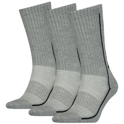 HEAD Unisex Socken - 3er Pack, Sportsocken, Mesh-Einsatz, einfarbig Grau 35-38