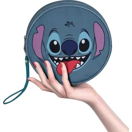 Disney Stitch Face, Kulturbeutel, Blau, 21 x 23 cm