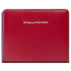 Piquadro Blue Square Geldbörse RFID Schutz Leder 11 cm  rot