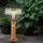 GLOBO Sockelleuchte Aluminium Glas 25x50 cm inkl. Bewegungsmelder braun