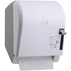 CleanSV ViaRoll Weiss  Papierrollenspender Kunststoff Hebel Bedienung Papierrollen Breite max 21 cm