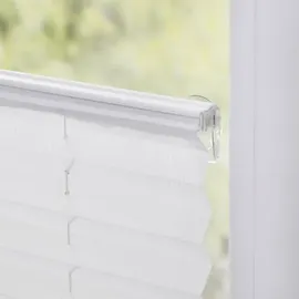 Lichtblick Plissee Haftfix 90 x 130 cm / Fenstergröße (Velux) weiß