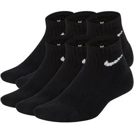 Nike Everyday Cushioned Ankle-Socken 6er Pack Schwarz/Weiß 38-41