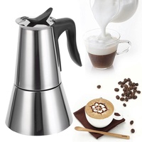 Tragbare Espressomaschine, Kaffeekanne Elektrische Kaffeekanne Edelstahl-Kaffeekessel für Zuhause