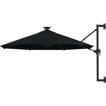 vidaXL Sonnenschirm Ø 300 cm Schwarz