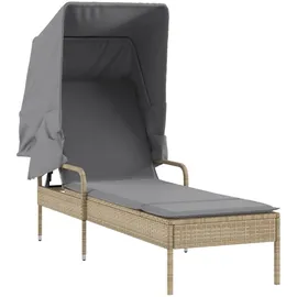 vidaXL Sonnenliege 62 x 58 x 130 cm Beige
