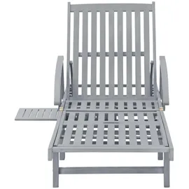 furnicato Sonnenliege 199 x 68 x 30/86 cm Grau