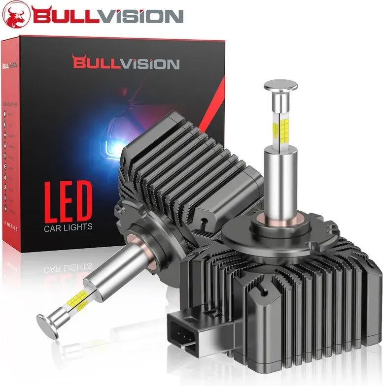 Bullvision D4S/R LED-Lampen 110 W 21000 lm 6000 K Kaltweiß, Plug & Play LED-Licht, LED-Lampen ohne CAN-Bus-Fehler, Nebelscheinwerfer-Lampen, 2er-Pack