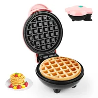 Mini Waffeleisen,Belgische Waffel Maschine ø 10cm,220V|350W Kleines Waffeleisen Klassische,Doppelseitige Heizung