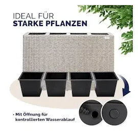 CASARIA Blumenkasten 95 x 27 x 60 cm creme