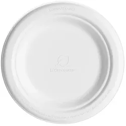 MONOUSO - Teller Zuckerrohr-Fasern Weiß Ø15,5cm (1.000 Stück)