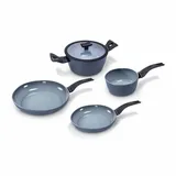 moneta Aria Topf-Set 5-tlg. Kochtopf + Bratpfanne + Stieltopf + Deckel