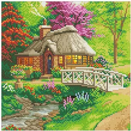 Craft Buddy Ltd. Crystal Art Bastelset Friendship Cottage 30 x 30 cm