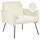Beliani Sessel NARKEN Cord 72 x 77 x 76 cm Beige/Schwarz