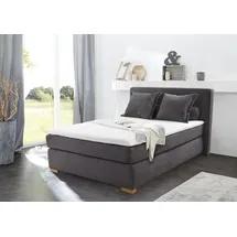 Jockenhöfer Boxspringbett JOCKENHÖFER GRUPPE "Romy erhältlich in 140 & 180cm Breite", grau (grau 426, 09), B:156cm L:213cm, Bezug Bett: Microfaser (100% Polyester);Topper und Matratzenspiegel: 100% Polyester, Komplettbetten, Boxspringbett, Cordstoff,