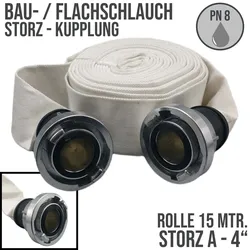 STORZ A KA 133 102 mm 4 Bau Feuerwehr Flach Pumpen Industrie Schlauch Garnitur ..."