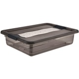 keeeper Aufbewahrungsbox mit Deckel und Schiebeverschluss, 7 l, Transparent, Crystal Grey
