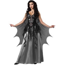 In Character Kostüm Schattenvampirin Kostüm, Schönes Vampirkleid mit ätherischer Wirkung grau S