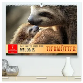 Calvendo Tiermütter - die sanfte Seite der Wildnis (hochwertiger Premium Wandkalender 2026 DIN A2 quer), Kunstdruck in Hochglanz