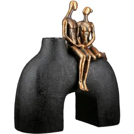 Casablanca by Gilde Casablanca Vase Movement - Kunstharz - schwarz - Metallische Optik - Breite 23cm - Mann - Frau Form
