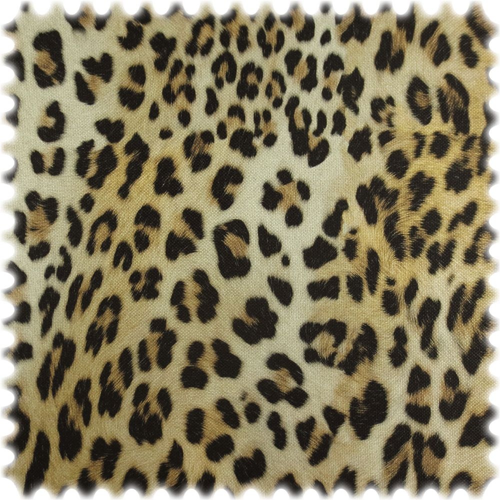 Leinenoptik Möbelstoff Safari Leopard mit Rückenkaschierung