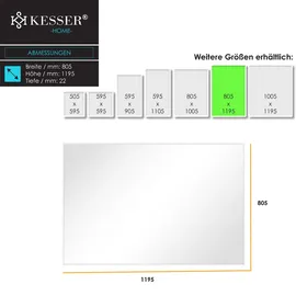 Kesser KESSER® Infrarotheizung Mit Thermostat Infrarot Wandheizung Elektroheizung IP44