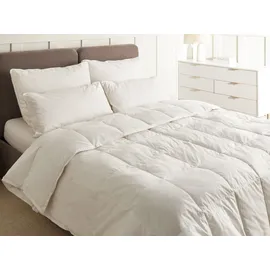 Beliani Bettdecke Weiß Japara Baumwolle Entendaunen Extra Warm geräuscharm luftdurchlässig leicht Winter Schlafzimmer