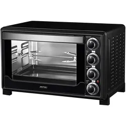 MPM MPE-05/T Tisch-Konvektionsofen, 32L, Edelstahl, Rotisserie, Hähnchen Rotisserie, Timer, Temperatureinstellung 1600W Schwarz