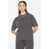 Harlem Soul HARLEM SOUL, Damen, Gr. S, grau, Single Jersey, Material: 100% Baumwolle, bedruckt, regular fit normal, Rundhals, eingesetzt gerader Abschluss, Shirts Rundhalsshirt, aus Baumwolle